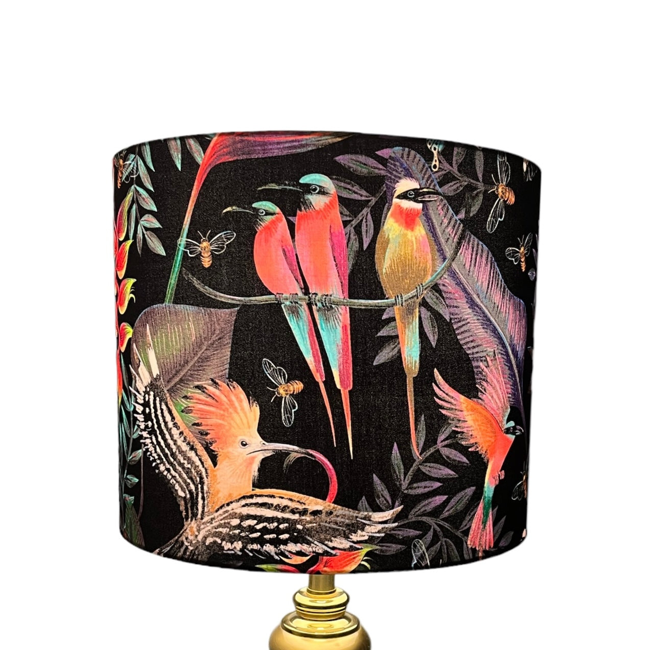 Hoopoe and bee eater lampshade