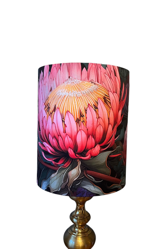 Colorful protea lampshade