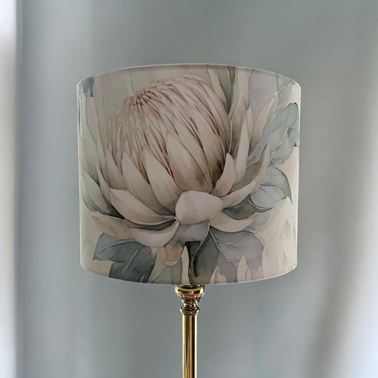 Watercolor protea lampshade