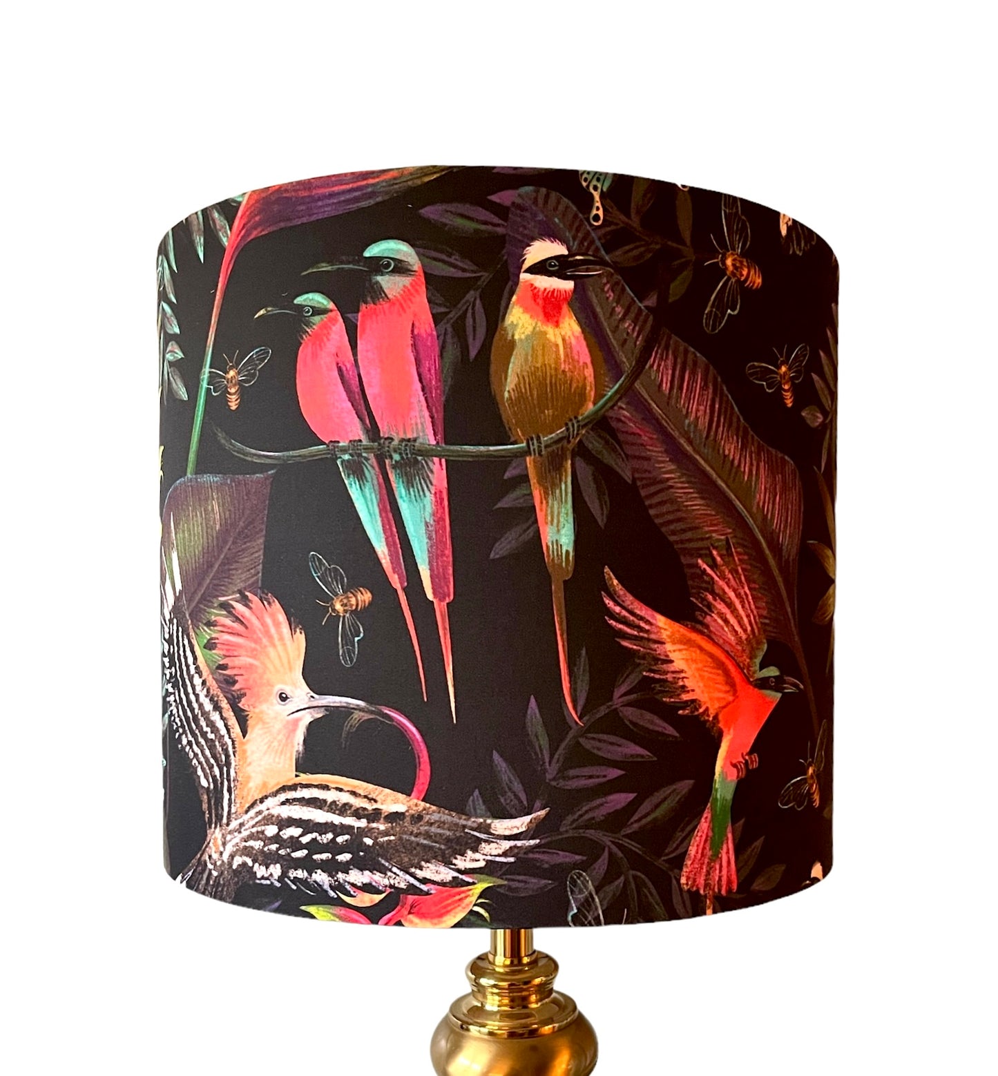 Hoopoe and bee eater lampshade