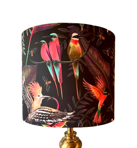 Hoopoe and bee eater lampshade