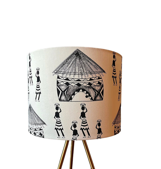 African Lampshade- Huts