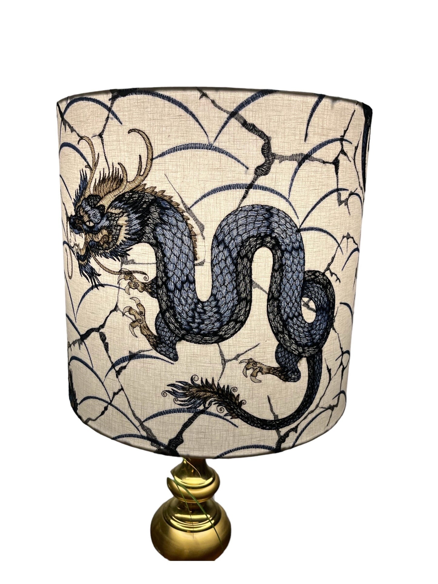 Embroidered Dragon Lampshade