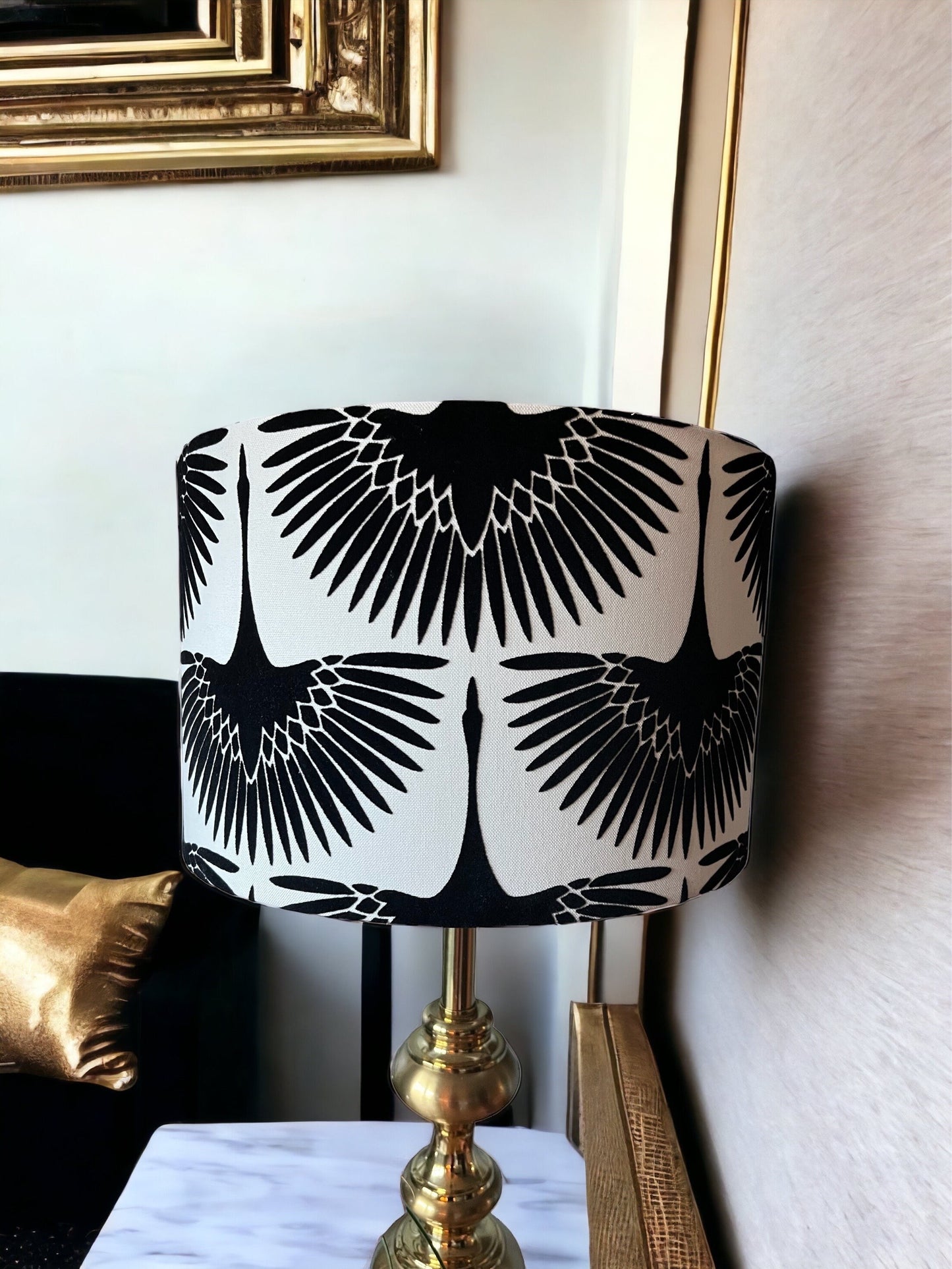 Velvet Crane Lampshade