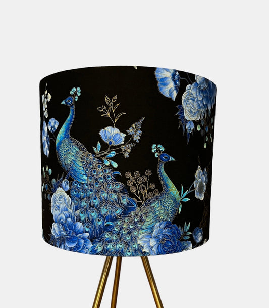 Peacock Lampshade- Blue