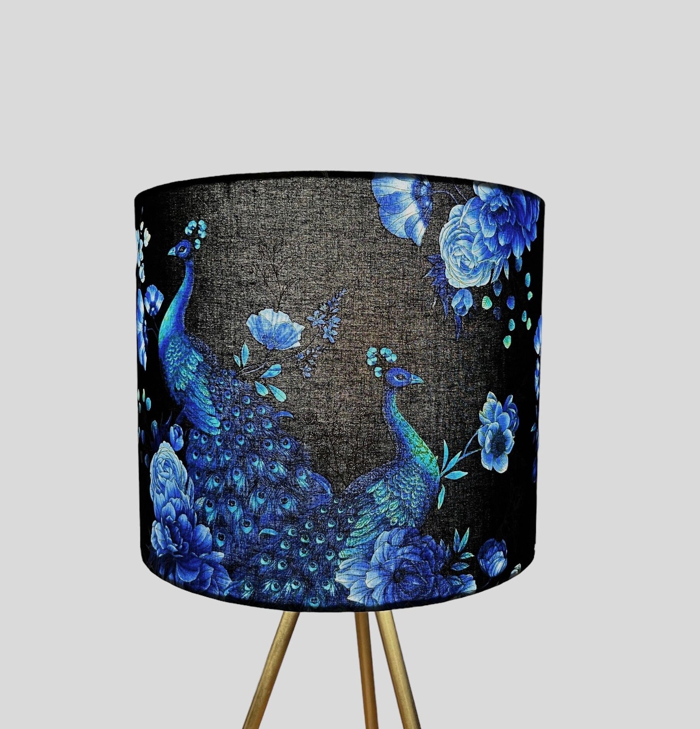 Peacock Lampshade- Blue