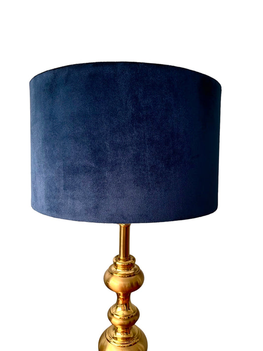 Navy Velvet Lampshade