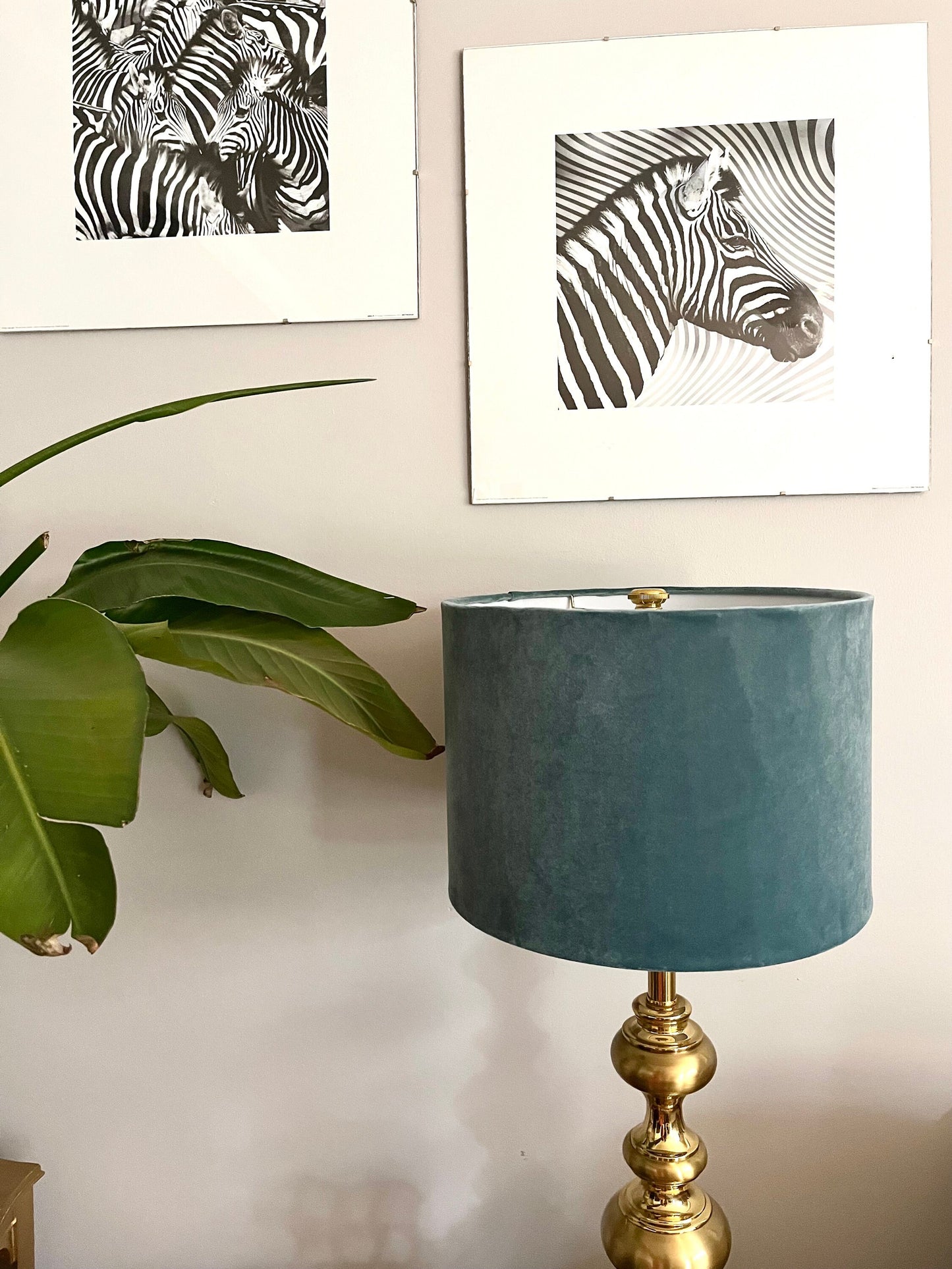 Velvet Teal Lampshade