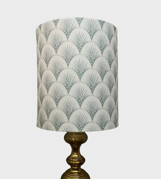 Teal Geometric Lampshade